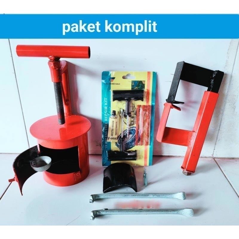 PAKET PALING KOMPLIT MURAH Alat Tambal Ban Bakar Pres Ban motor Alat Tambal Ban Bakar Berkualitas