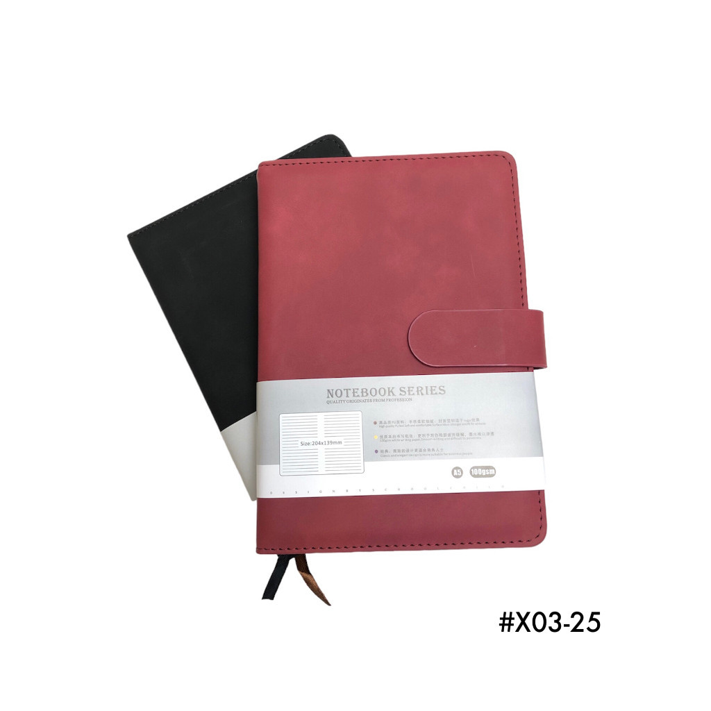 

NoteBook Series Import X03-25 Ukuran A5 Hard Cover / Notebook Agenda Bergaris Polos Ukuran A5 – 100 gsm - SHAGB