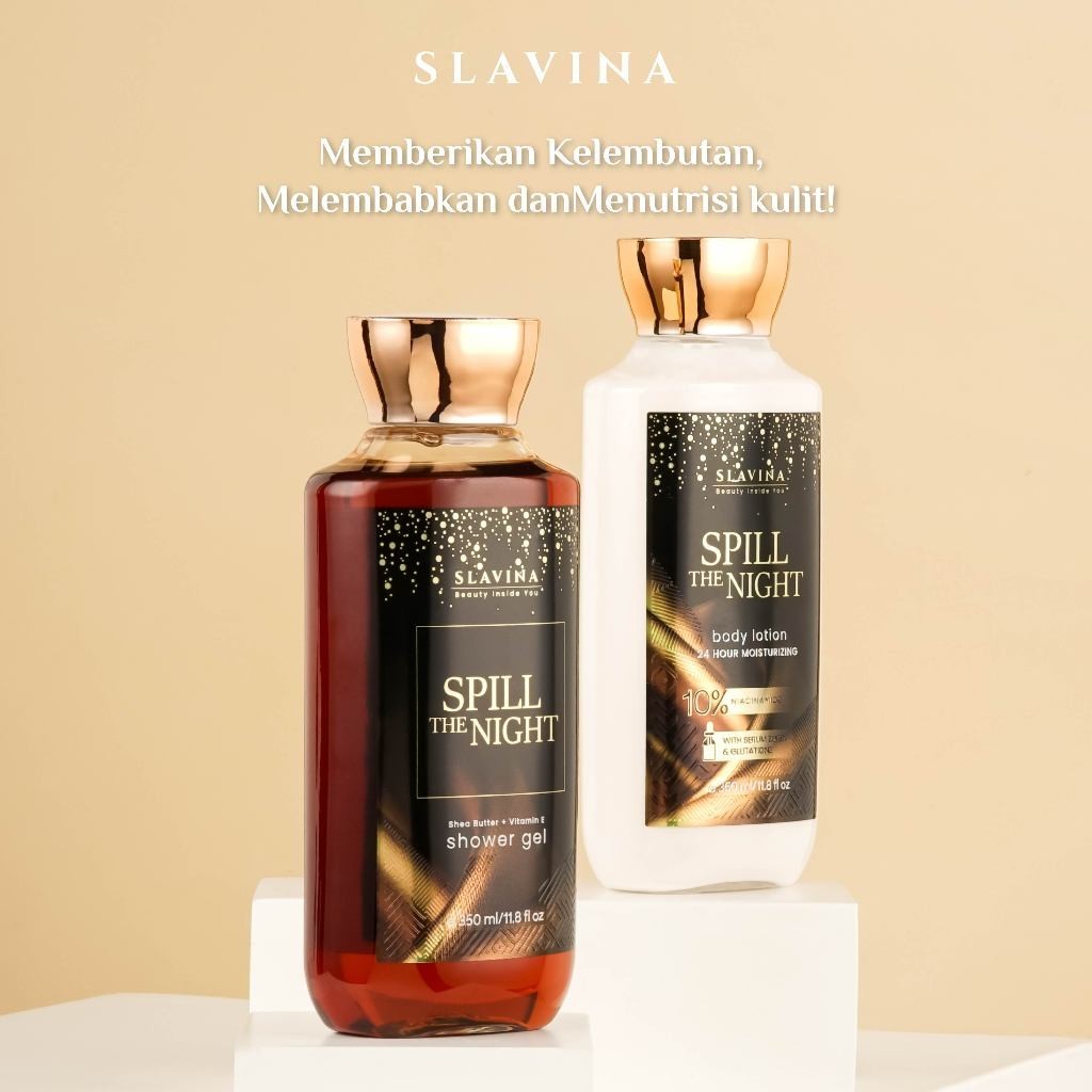 SLAVINA Shower Gel Spill The Night 350ml - Sabun Cair by Nagita Slavina