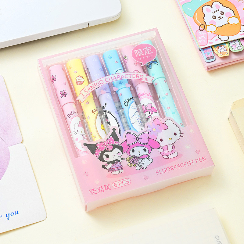 

Phytago Stationery STABILO SANRIO ISI 6PCS HIGHLIGHTER SET KUROMI MYMELODY KITTY