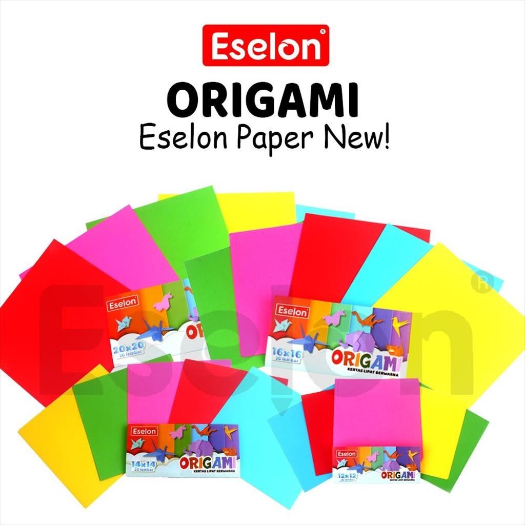 

[ES.JKT]Kertas lipat 2 sisi warna / Ketas origami 20 lembar eselon