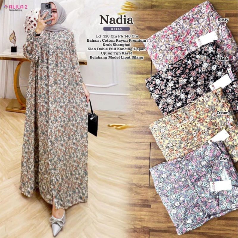 NADIA DRESS MAXI JUMBO LD 120 RAYON MOTIF BY ALILA 2