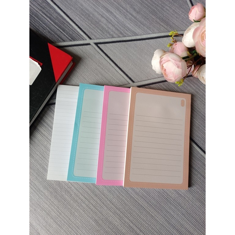 

Yamata Sticky Notes Memo tempel Garis / Pad Notes Kertas Memo Garis 60 Lembar