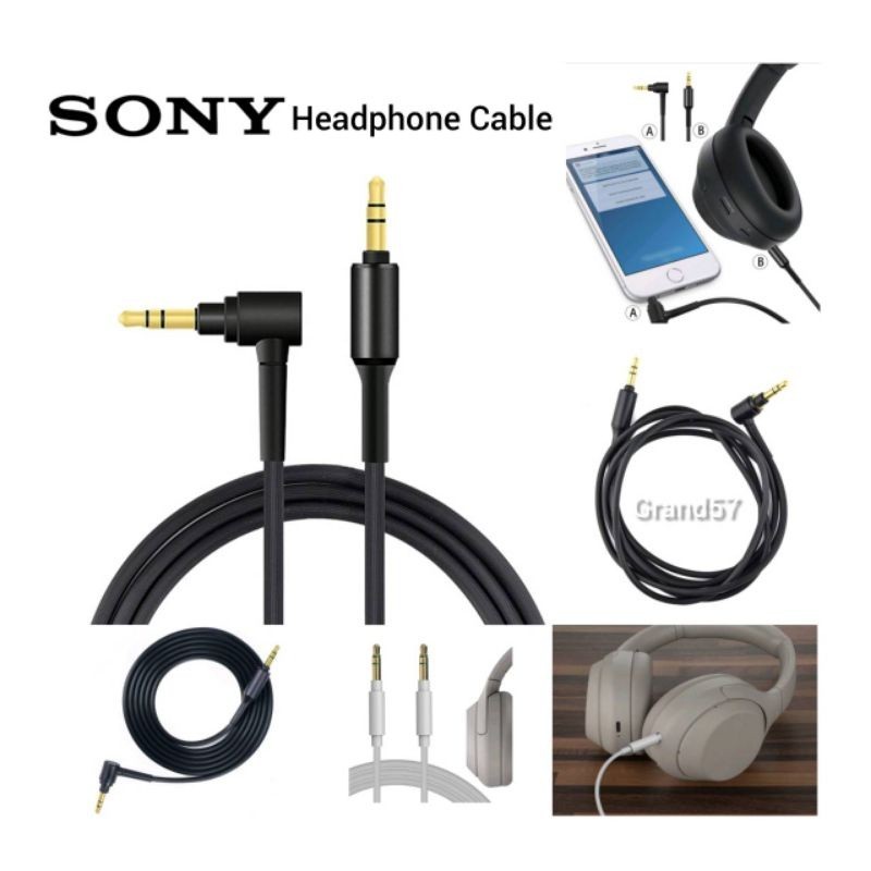 Kabel Audio 3.5mm Sony WHXB900N WH-1000XM4 1000XM3 WHCH700N XB950BT XB50BT MDR1RNC MDR1AM XB700 XB90