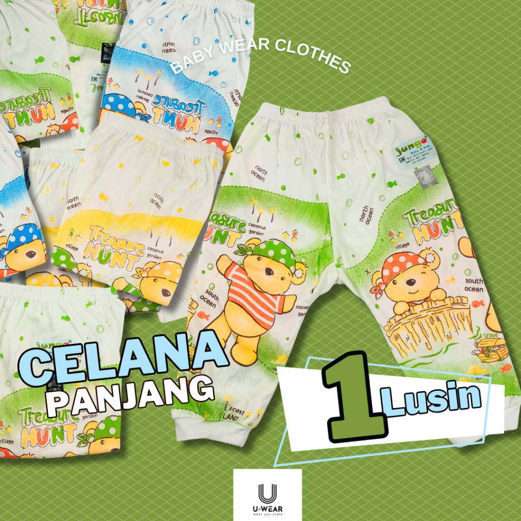 [1 Lusin] Celana Panjang Diapers Bayi Newborn Motif Kartun SNI