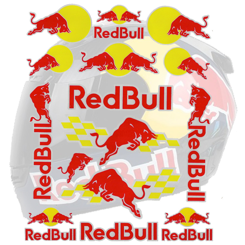 Stiker Red Bull Stiker Helm Red Bull Stiker Motor Redbull Stiker PREMIUM