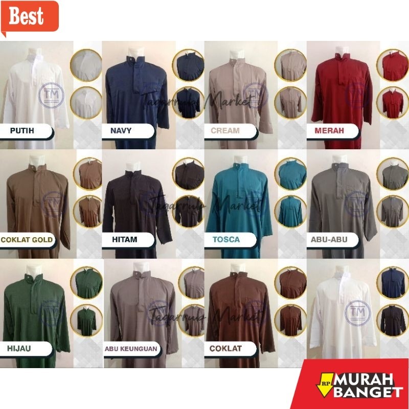 Baju timur tengah pria- Jubah Pria Polos Gamis Taqwa Pria Polos Gamis Gamis Polos Jubah Polos Gamis 