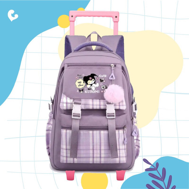 Tas troli anak tas ransel anak troli tas troli kuromi bags tas travel anak tas koper anak kuromi bag