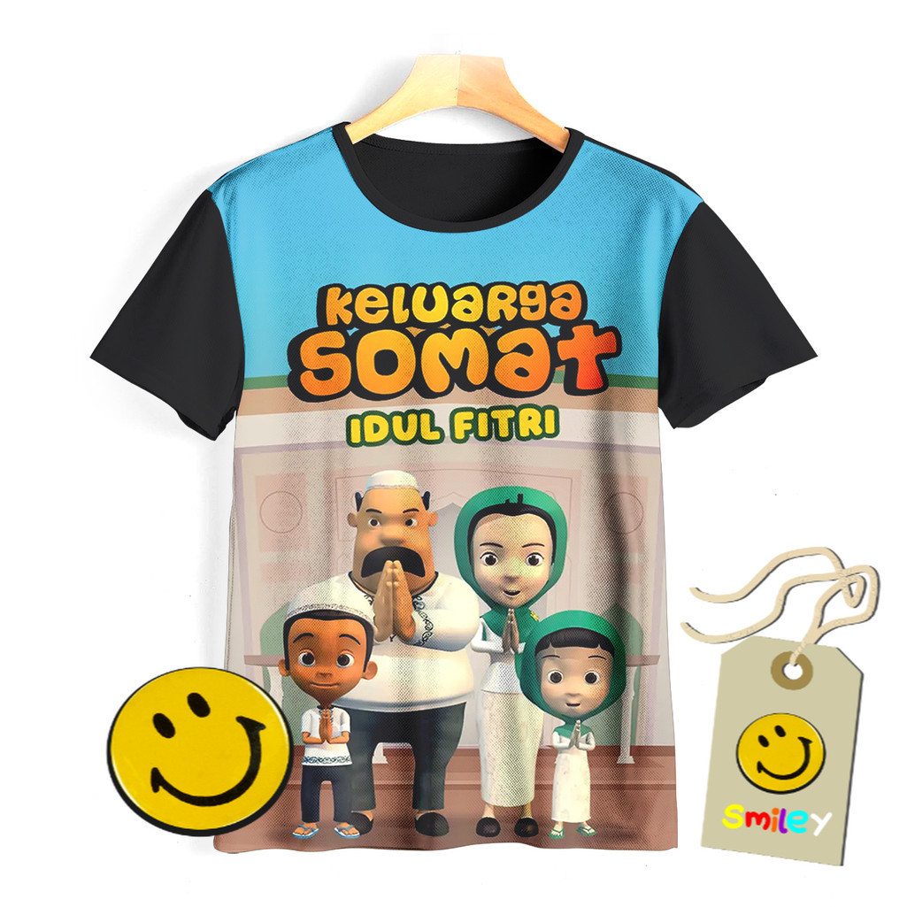 Kaos Anak Animasi Keluarga Somat Baju 3D Kartun Keluarga Somat 06CD009 Untuk Usia 1-12 Tahun