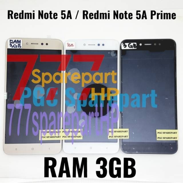 Original OEM LCD Touchscreen Fullset Redmi Note 5A RAM 3GB / Note 5A Prime RAM 3 GB -2 lubang sensor