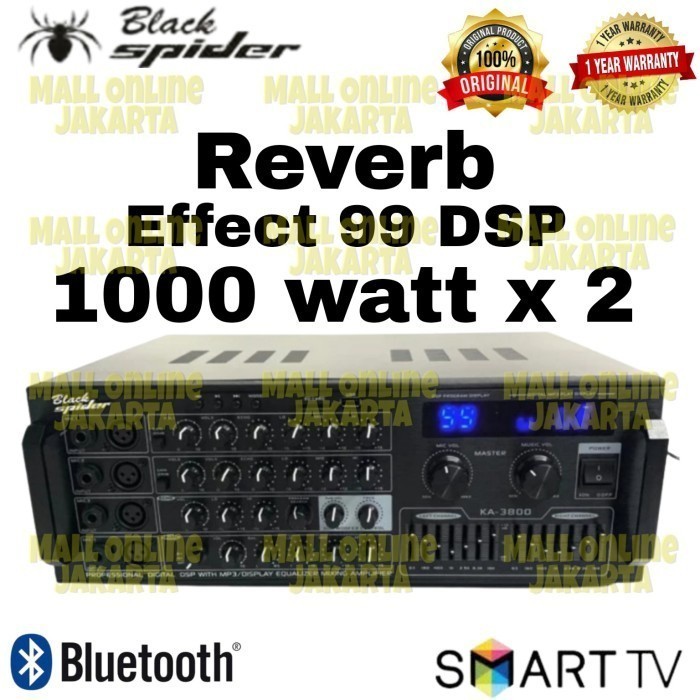 Power ampli blackspider ka3800 amplifier 2000 watt reverb ka 3800