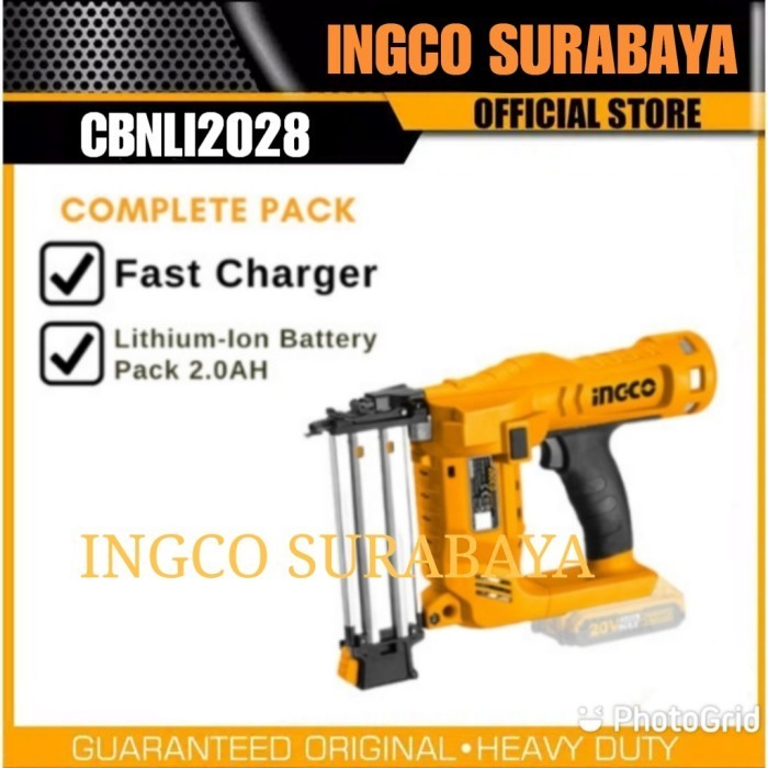 

INGCO CBNLI2028 BRAD NAILER GUN F15-F50 CORDLESS PAKU TEMBAK BATERAI
