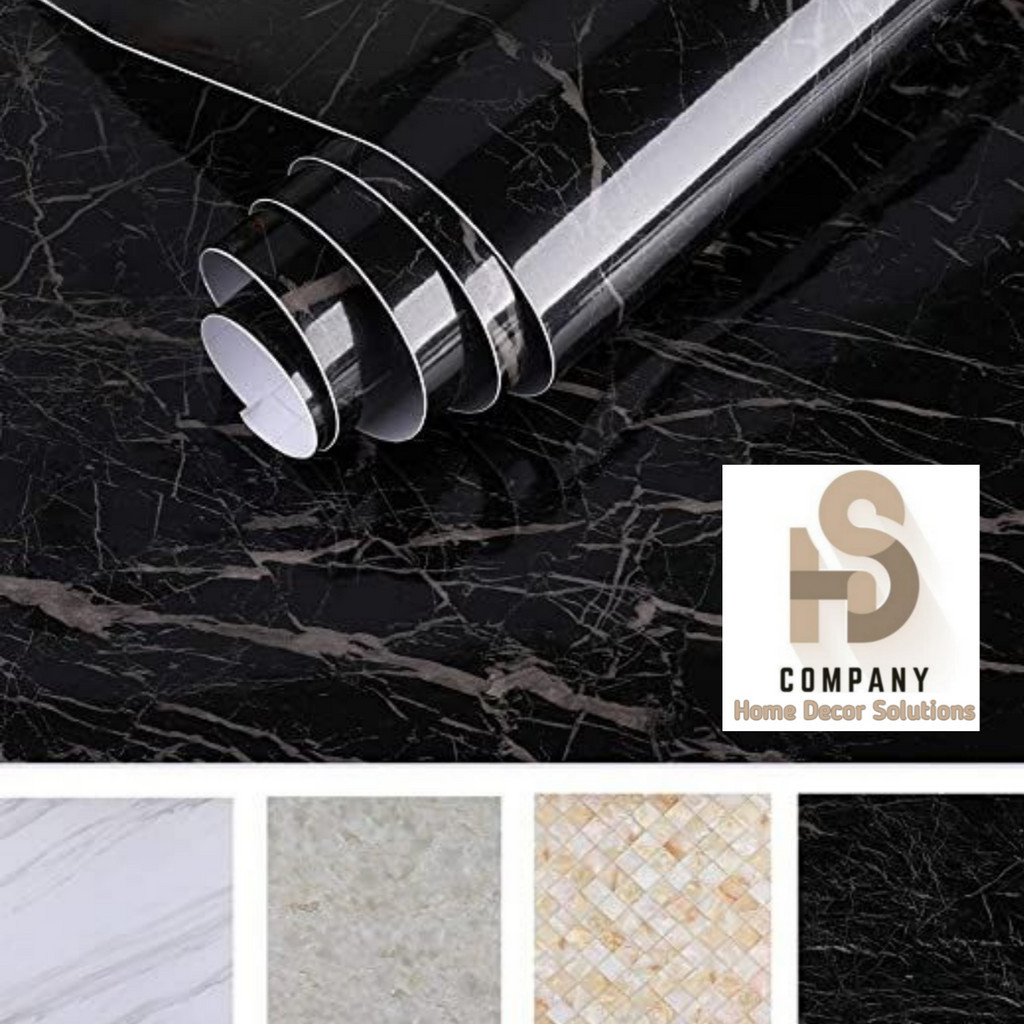 STIKER MARMER MARBLE GLOSY TEBAL MEJA KAYU KACA ANTI AIR MINYAK DAN TAHAN PANAS STIKER DINDING LANTA