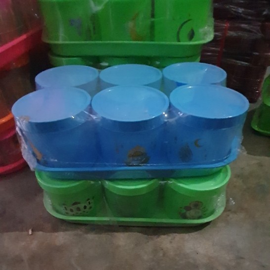 Tempat kue set 6 lengkap nampan / toples kue lebaran