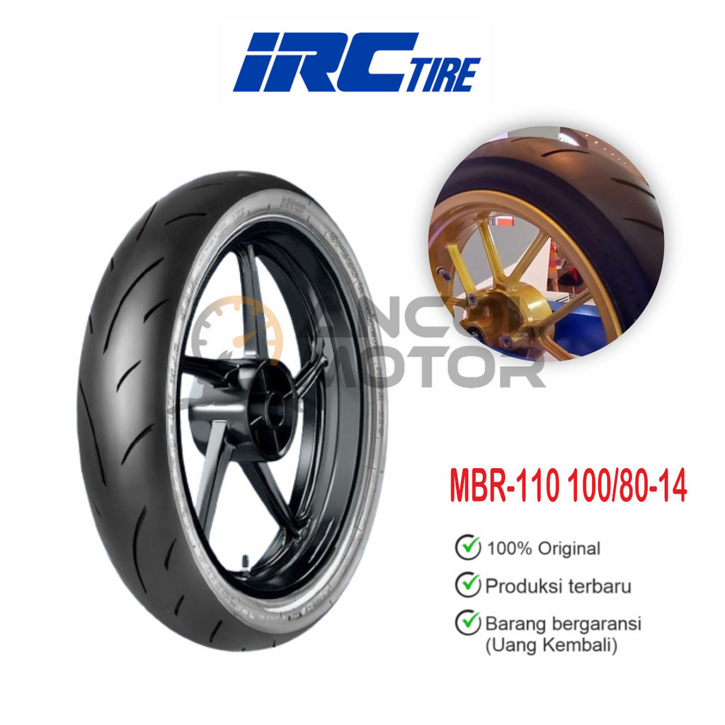IRC Ban Luar Tire MBR 110 Speed Winner 100/80 Ring 14  Soft Compound