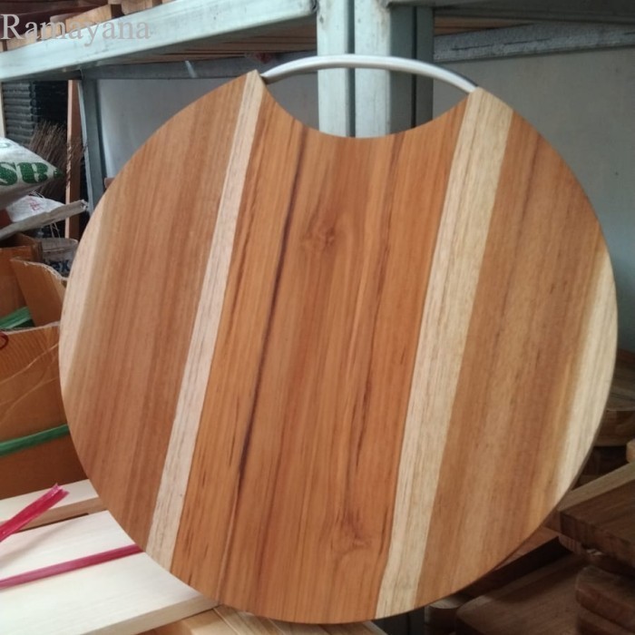 

Talenan Jati Bulat Alumunium/Talenan Daging Jati d30cm murah