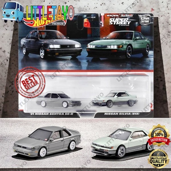 HOTWHEELS PREMIUM 2 PACK 91 NISSAN SENTRA SE-R NISSAN SILVIA S13 -OCS25