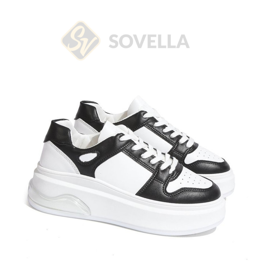 SOVELLA Jovanka Sepatu Sneakers Olahraga Sport Kets Cewek Putih Simple Polos Terbaru
