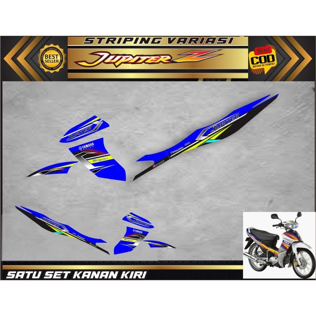 variasi lis STRIPING MOTOR JUPITER Z VARIASI STIKER MOTIF SIMPLE LIS JUPITER Z OLD BURHAN STRIPING S
