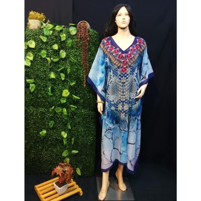 Kaftan Digital Print India Wanita / Kaftan India