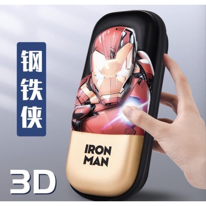 

Andma Pencil Case Kotak Pensil Spiderman, Ironman, Black Panther, Captain - Ironman
