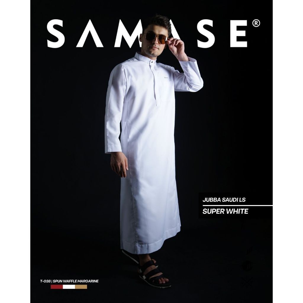 SAMASE Jubba Saudi T038 Baju Jubah Gamis Pria Dewasa Lengan Panjang Premium Terbaru