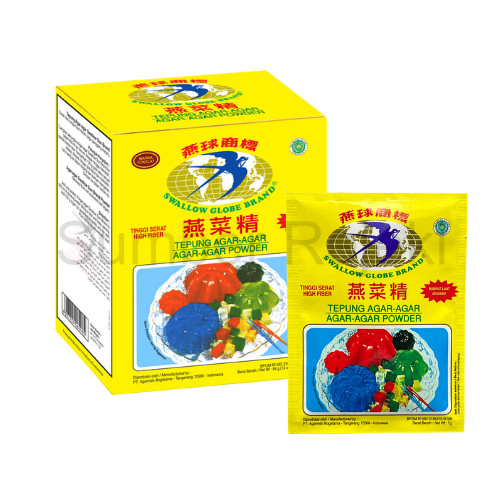 

AGAR-AGAR SWALLOW GLOBE KEMASAN KOTAK ISI 12PCS | 4 PILIHAN RASA | TEPUNG AGAR-AGAR