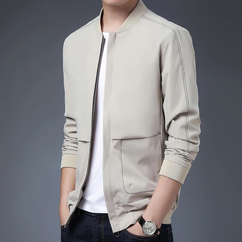 Jaket kargan pria lengan panjang, an kasual pria, jaket kargan lengan panjang, lentera ritsleting be