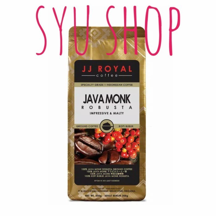 

[Coffee New] JJ Royal Ground Coffee Java Monk Robusta 200 gr kopi bubuk