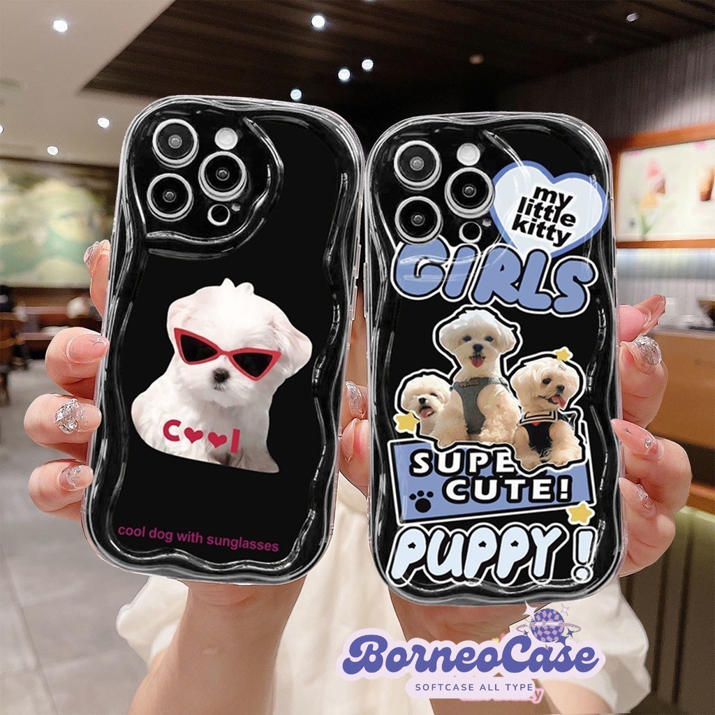 SUPER PUPPY SOFTCASE FOR Realme C53 8i C35 C55 10 C21Y C15 6i C30S C3 C25S C11 C1 C2 C51 5S C31 11 C12 6 7 8 PRO 5i C33 C25 C25Y 5 C30 7i 9i C21 6S C17 C3i C20 C20A 11X V23 Narzo 50 53 N55 50A 30A 50i Prime  3D Wavy Curved Edge Glossy Couples CASE CB