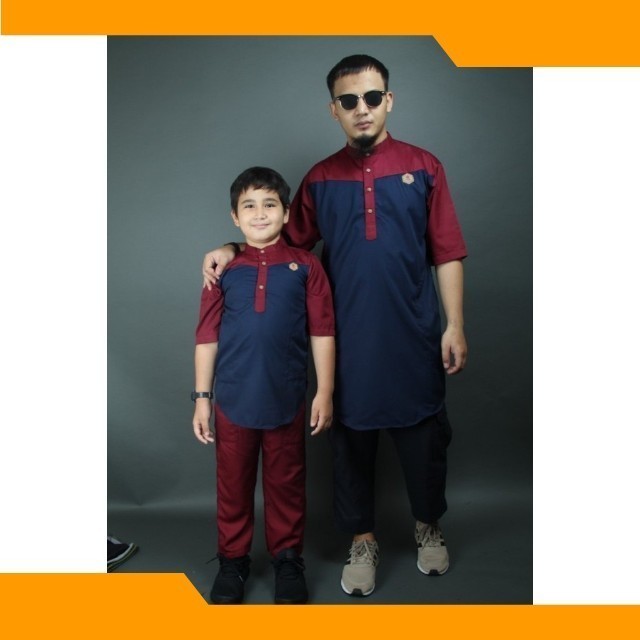 Kurta Couple Al Amwa Koko Couple Al Amwa Lengan 34 Kurta Hatim  Kurta Anak Abi  AL AMWA