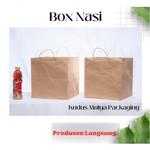 

PAPER BAG BOX NASI POLOS / PAPERBAG POLOS NASI KOTAK / DUS BOX POLOS COKLAT