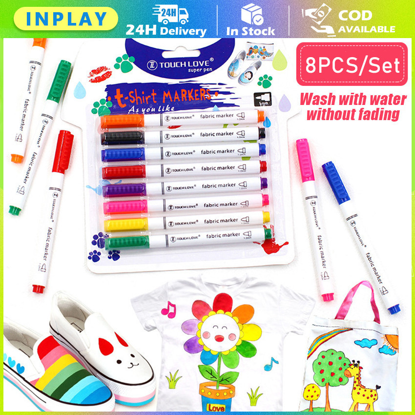 

8Pcs/Set Shirt Marker / Spidol Kain Permanen / Fabric Marker