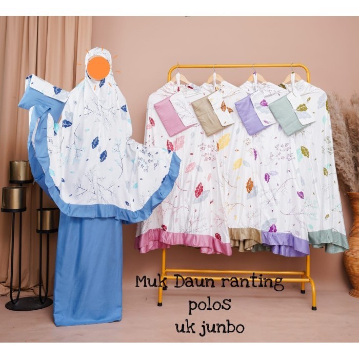 Mukena Rayon Super Jumbo Motif Batik Mukena Bali Rayon Jumbo Murah - D.Ranting Polos