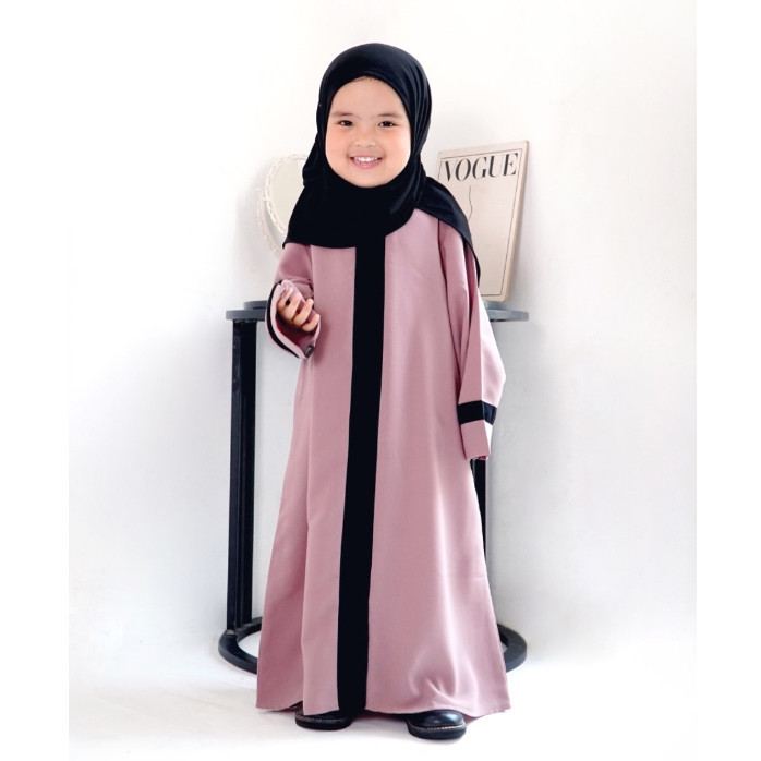 AH38RP Haura Kids Abaya Anak Ibu Couple Abaya Anak Lebaran Abaya Anak Polos Abaya Anak Saudi Abaya Anak Umroh Abaya Anak Hitam