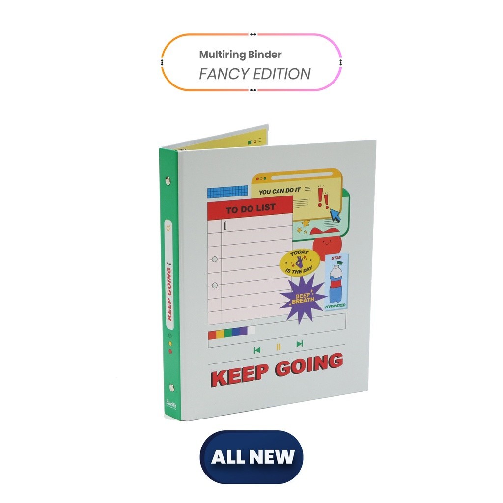 

[Stationery Spectrum] Bantex Binder B5 25mm 26 Ring Fancy Keep Going 1328 51