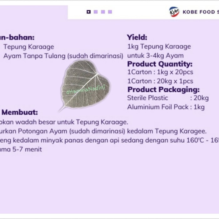 

Tepung Karage Karaage Kobe 1 kg/ayam goreng jepang japanese