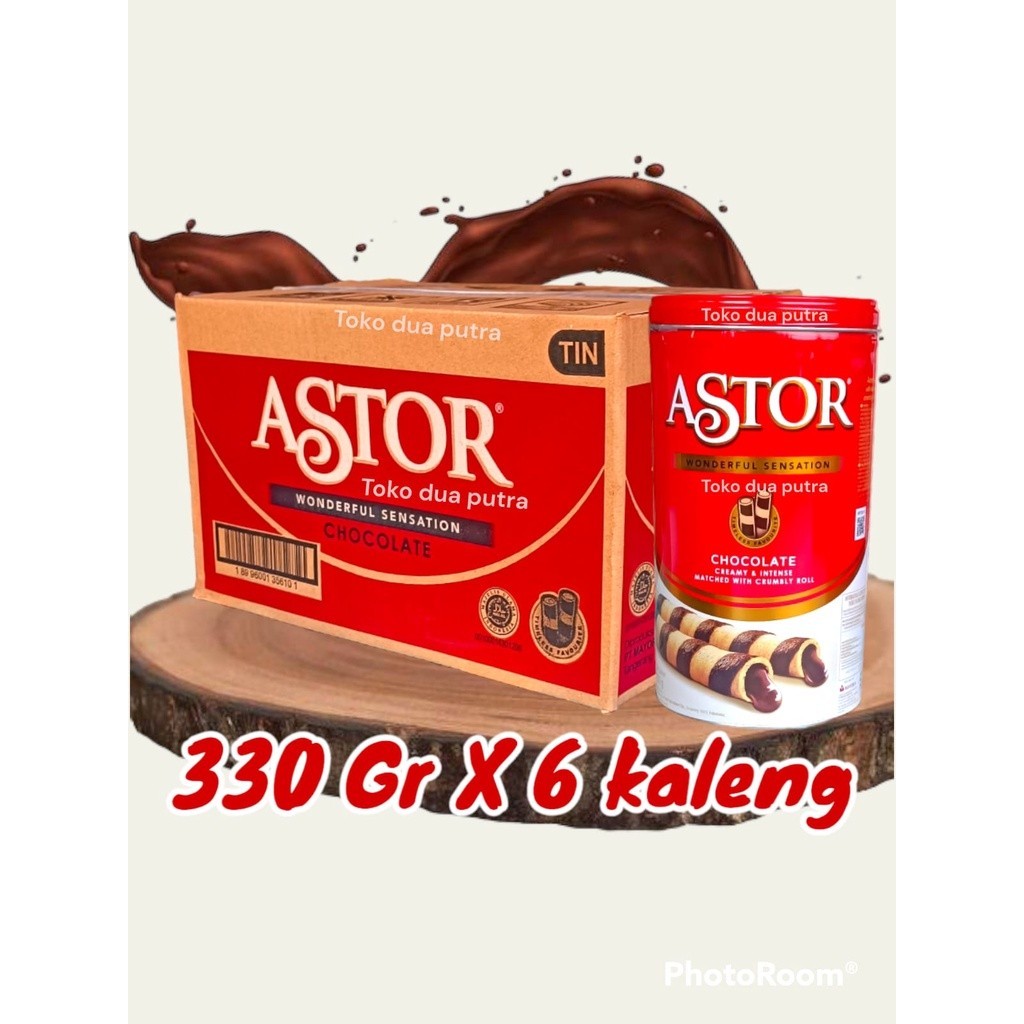 

astor double coklat kaleng 330 gr 1 karton isi 6 kaleng