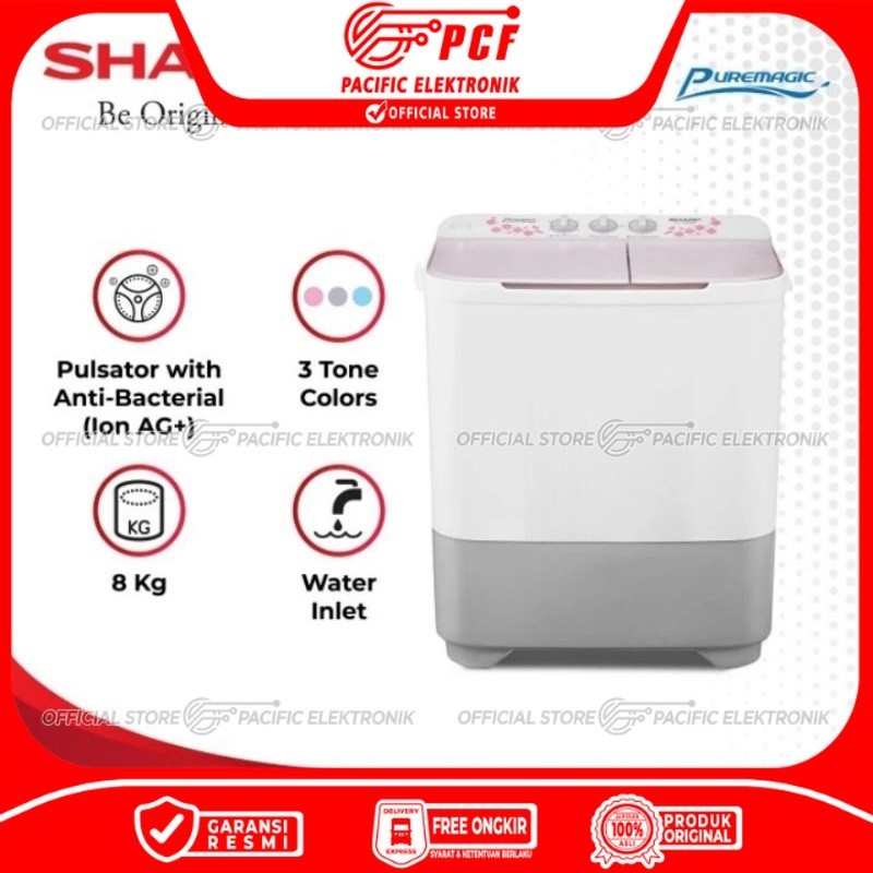 SPESIAL PROMO SALE Mesin Cuci Sharp 8kg ES-T90MW / 90MW