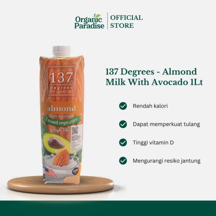 

Almond Milk 137 Degrees With Avocado 1 Liter / Susu Almond 137