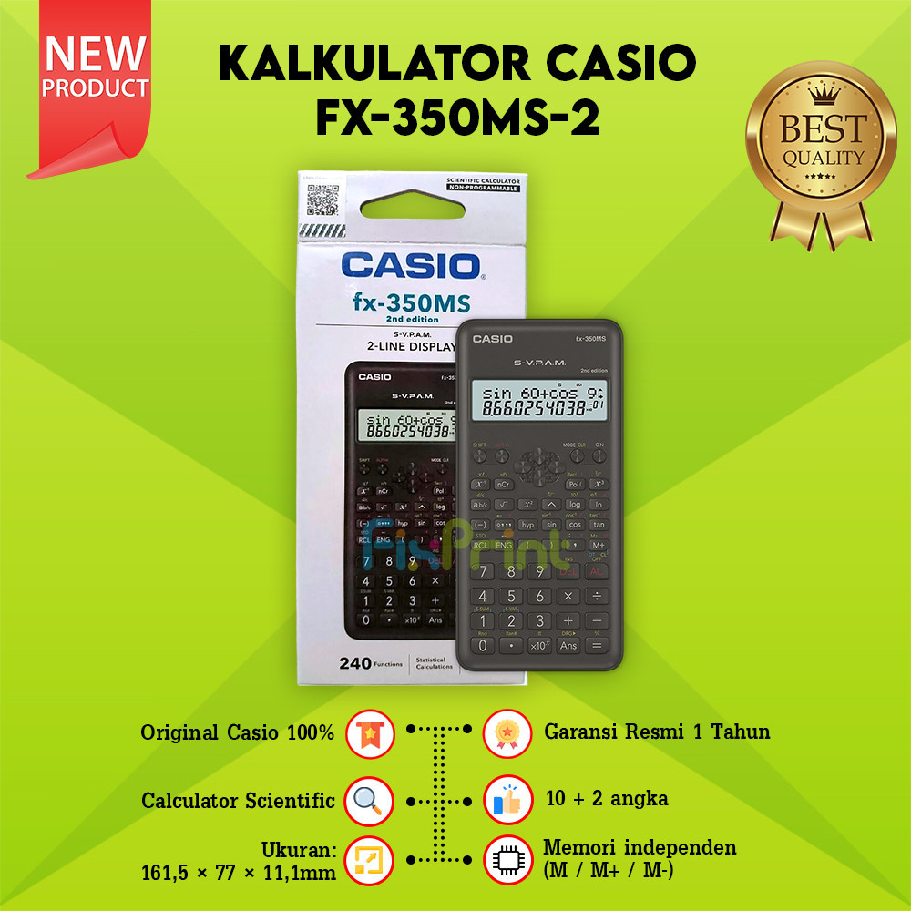 

New Original Kalkulator Casio FX-350 MS 2 Calculator Scientific