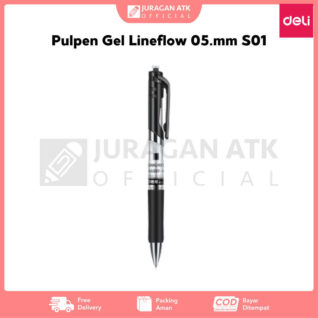 

Pulpen Gel Lineflow Deli 05.mm Black S01 (1PCS)