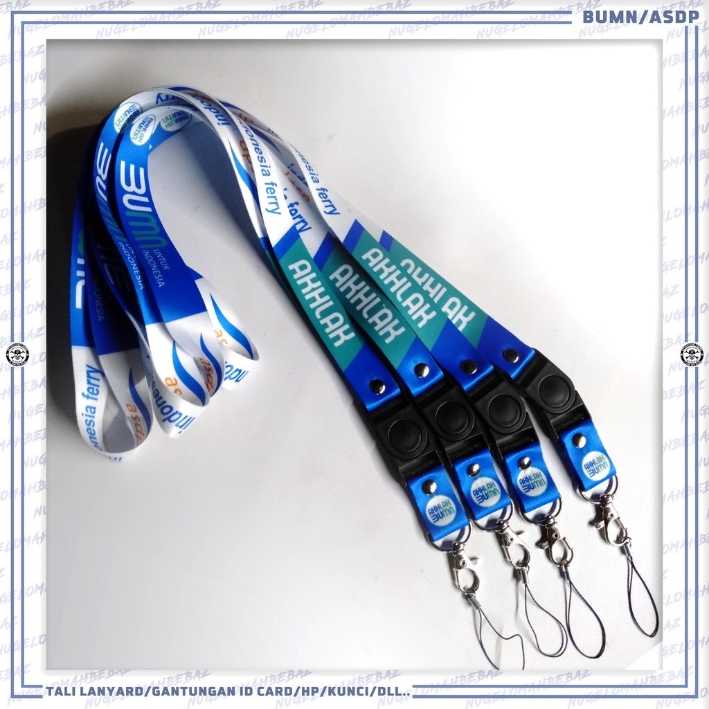 

TALI LANYARD GANTUNGAN ID CARD/HP.KUNCI/DLL.. BUMN ASDP