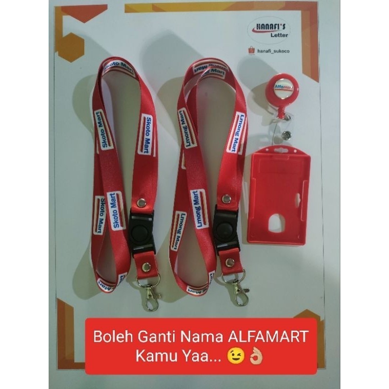 

[READY STOK] Tali ID Card Alfamart Alfamaret custome custom request desain lanyard printing