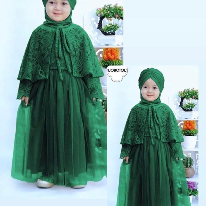 ✨COD✨ -Gaun Dress Baju Gamis Anak Perempuan Umur Usia 3 4 5 6 Tahun thn th - Maroon, size : S