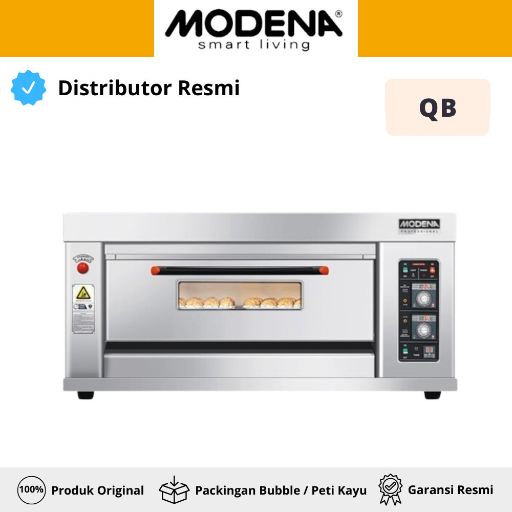 Oven Gas 1 Deck 2 Tray MODENA QB Oven Panggang Roti 1 Deck 2 Tray