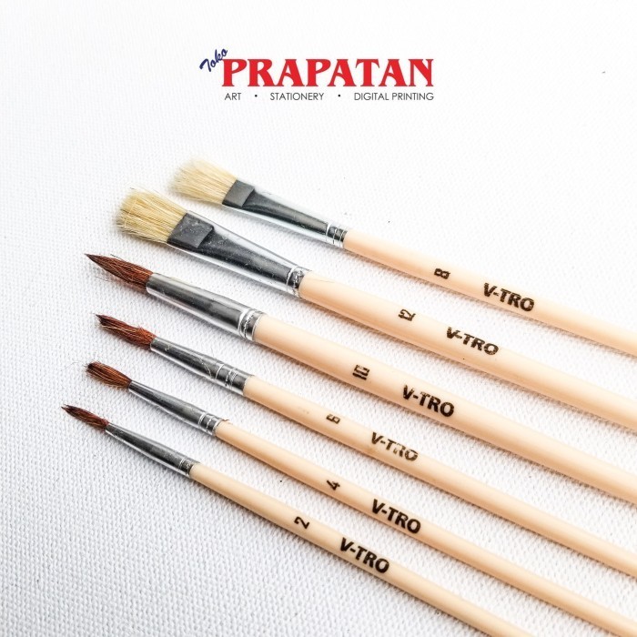 

Kuas Lukis V-TRO BR-1 set 6 pcs / V-TRO Paint Brush -YY41
