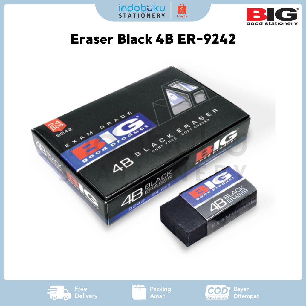 

Eraser Black 4B BIG ER-9242/ Penghapus Hitam Besar BIG ER-9242
