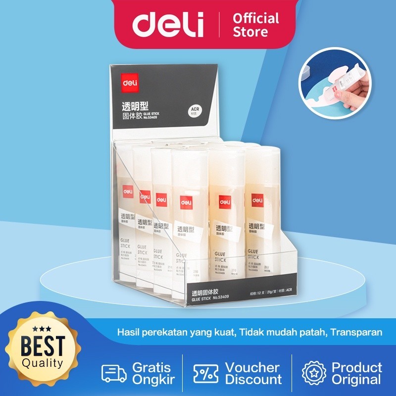 

Deli Glue Stick / Lem Kertas Batangan 8 13 21 gram Merekat dengan kuat 5340X