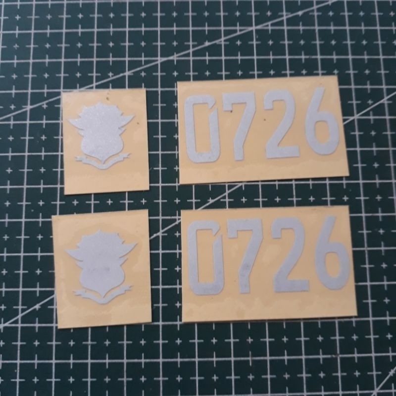 STIKER LOGO KORLANTAS + TAHUN PAJAK MOTOR ( PUTIH )